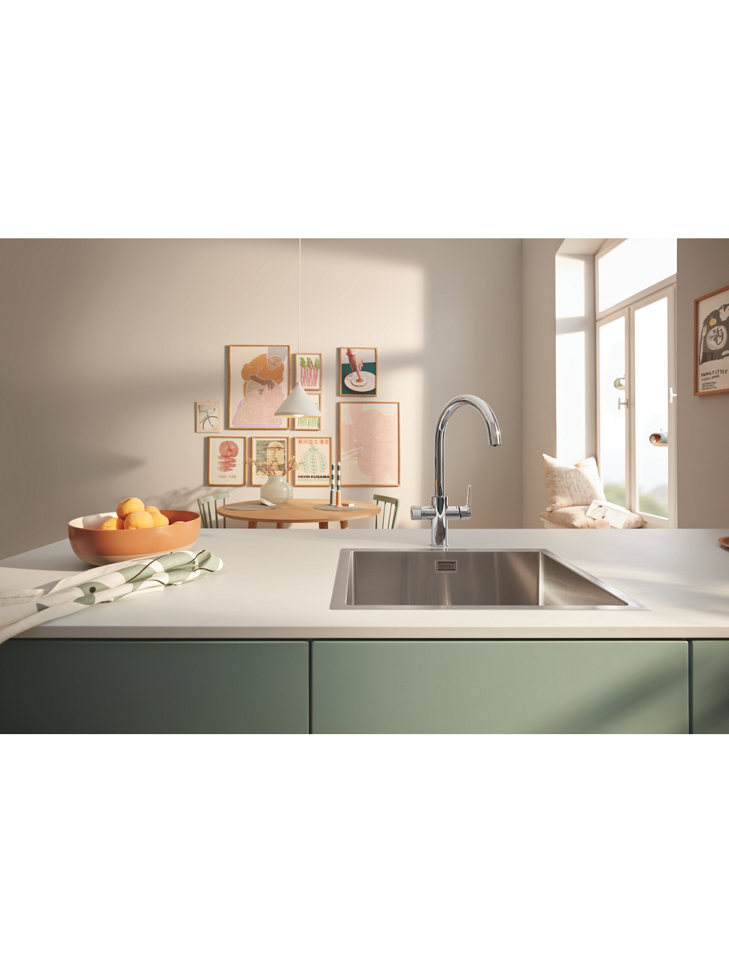 Maišytuvas plautuvei Grohe Blue Pure BauCurve su filtru 3