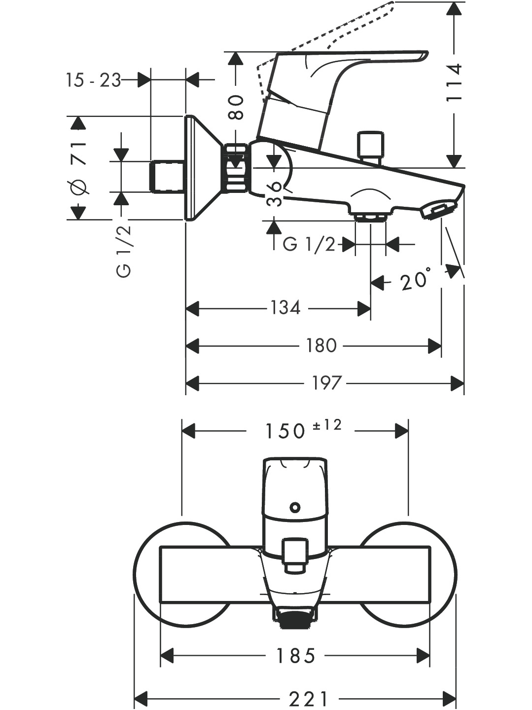 Maišytuvas voniai Hansgrohe Focus 31940000 1