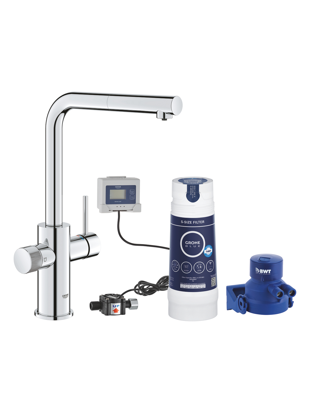 Maišytuvas plautuvei Grohe Blue Pure Minta su ištraukiama žarna Maišytuvas plautuvei Grohe Blue Pure Minta su ištraukiama žarna