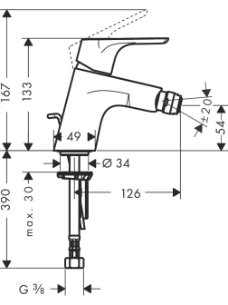 Maišytuvas bidė Hansgrohe Focus 31920000