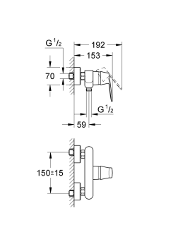 Maišytuvas dušui Grohe Eurosmart Cosmopolitan 32837000