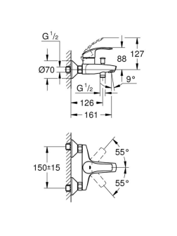 Maišytuvas voniai Grohe Eurosmart 33300002