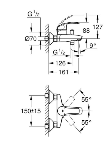 Maišytuvas voniai Grohe Eurosmart 33300002