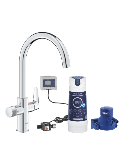 Maišytuvas plautuvei Grohe Blue Pure BauCurve su filtru