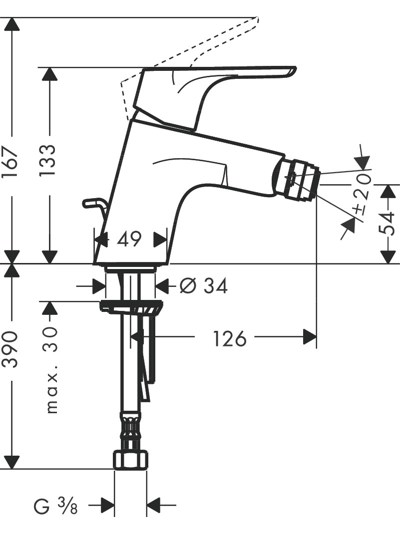 Maišytuvas bidė Hansgrohe Focus 31920000 1