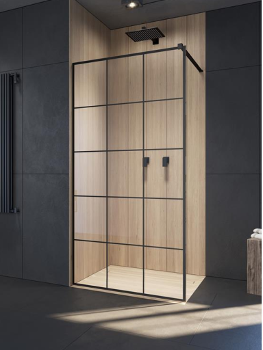 Nejudanti dušo sienelė Radaway Modo New Black II Factory