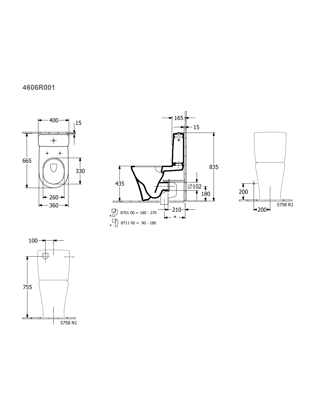 Pastatomas klozetas su bakeliu Villeroy&Boch O.Novo DirectFlush 1