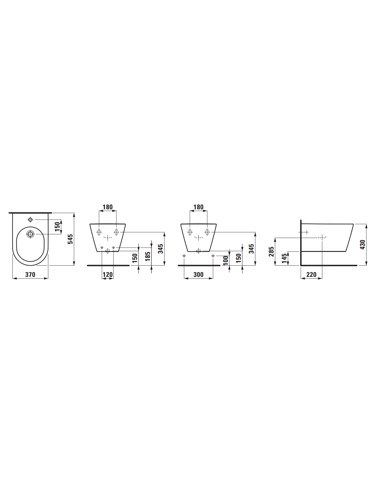 Pakabinama bidė Kartell by Laufen, H8303310003021 1
