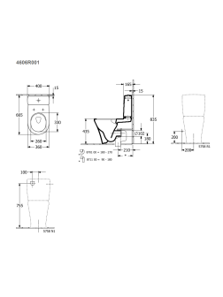Pastatomas klozetas su bakeliu Villeroy&Boch O.Novo DirectFlush Pastatomas klozetas su bakeliu Villeroy&Boch O.Novo DirectFlush