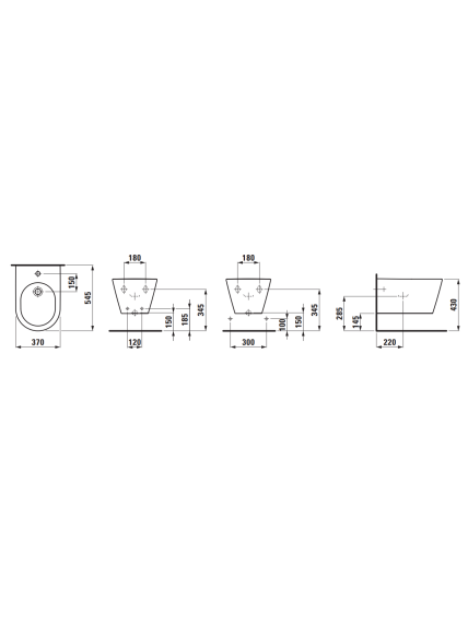 Pakabinama bidė Kartell by Laufen, H8303310003021 1