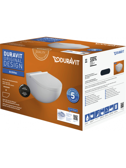 Pakabinamas klozetas Duravit Architect Rimless su dangčiu 2 Pakabinamas klozetas Duravit Architect Rimless su dangčiu 2