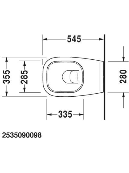 Pakabinamas klozetas Duravit D-Code 25350900002 su SoftClose 5