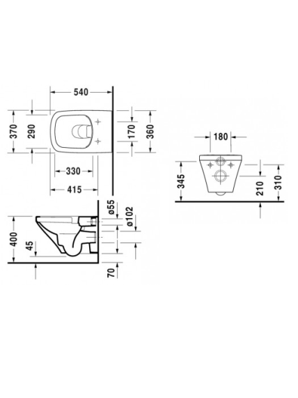 Pakabinamas klozetas Duravit DuraStyle Rimless 45510900A1 4