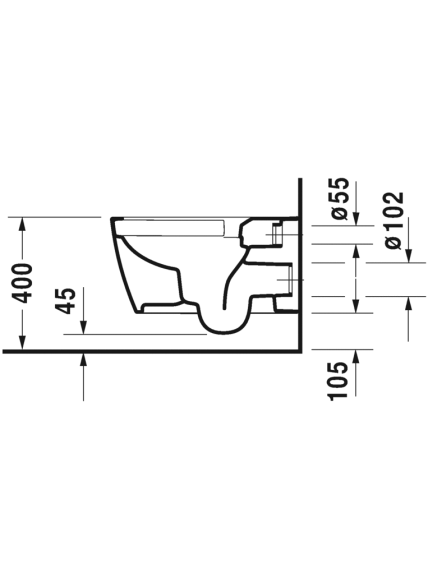 Pakabinamas klozetas Duravit ME by Starck Rimless 5 Pakabinamas klozetas Duravit ME by Starck Rimless 5