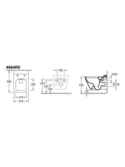 Pakabinamas klozetas Villeroy & Boch Finion DirectFlush 2