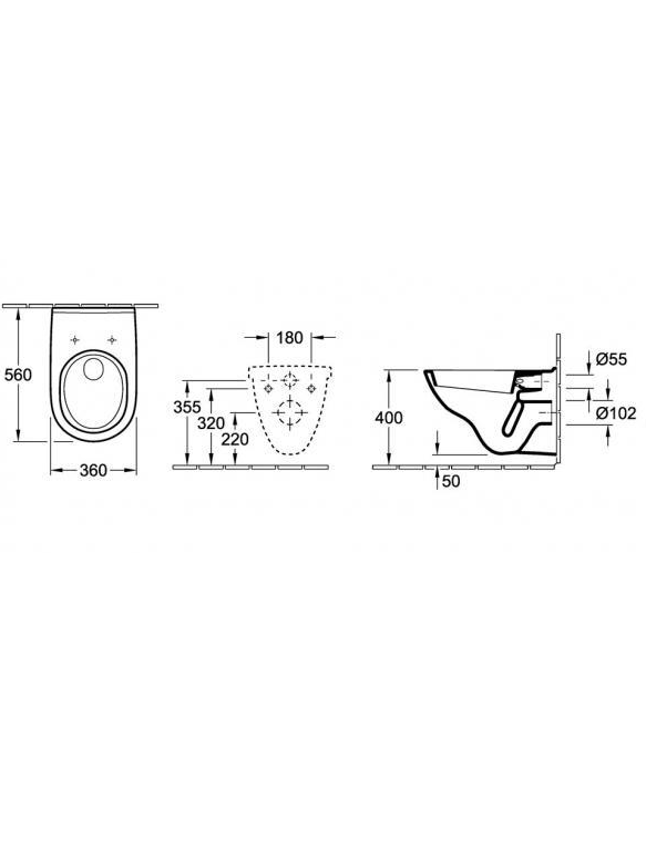 Pakabinamas klozetas Villeroy & Boch O.Novo Rimless 6