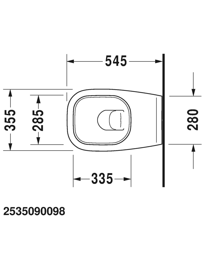 Pakabinamas klozetas Duravit D-Code 25350900002 su SoftClose 5 Pakabinamas klozetas Duravit D-Code 25350900002 su SoftClose 5