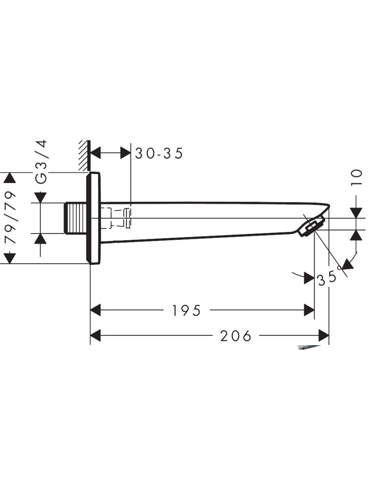 Potinkinis vonios snapas Hansgrohe Logis 71410000 1 Potinkinis vonios snapas Hansgrohe Logis 71410000 1