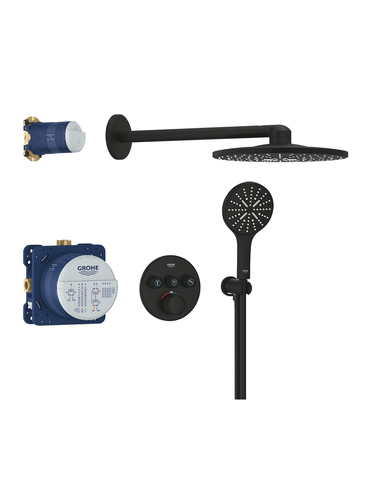 Potinkinės sistemos komplektas Grohe GROHTHERM SMARTCONTROL Potinkinės sistemos komplektas Grohe GROHTHERM SMARTCONTROL