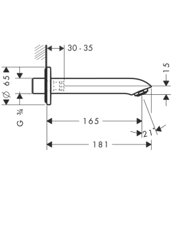 Potinkinis snapas Hansgrohe Metris 31494000