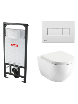 Potinkinis WC rėmas Ravak su WC Uni Chrome Rim komplektas