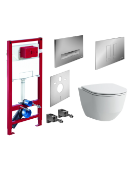 Potinkinis WC rėmas Schell Montus C120 su WC Laufen Pro New Rimless