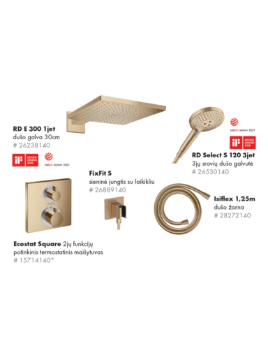 Potinkinės sistemos komplektas Hansgrohe Raindance E 300 Potinkinės sistemos komplektas Hansgrohe Raindance E 300
