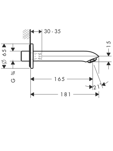 Potinkinis snapas Hansgrohe Metris 31494000 Potinkinis snapas Hansgrohe Metris 31494000