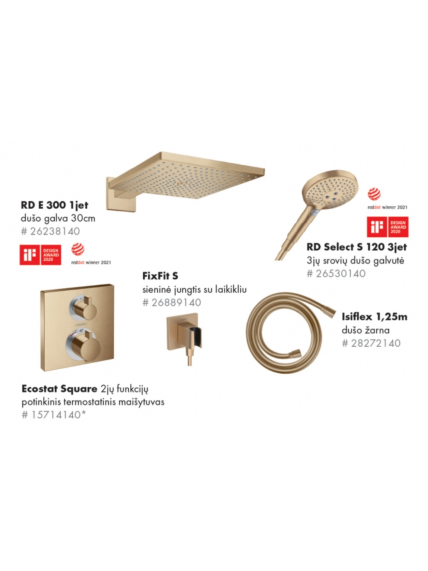Potinkinės sistemos komplektas Hansgrohe Raindance E 300