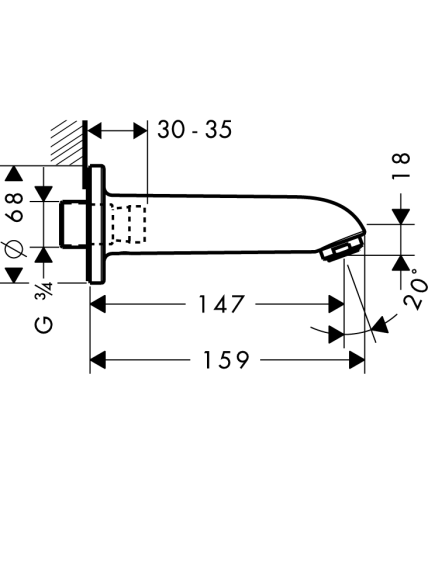 Potinkinis snapas Hansgrohe Talis 13414000 1