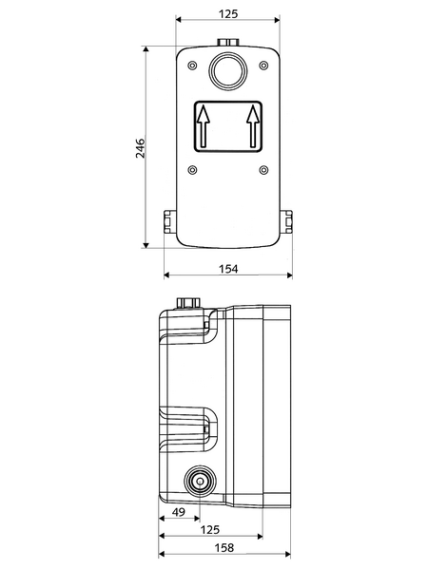 Potinkinis termostato mazgas dušui Schell Masterbox 1