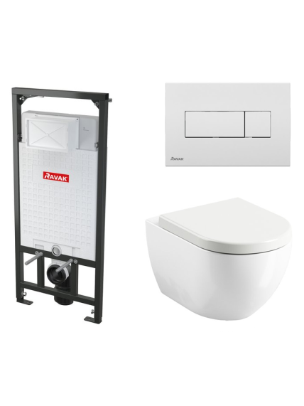 Potinkinis WC rėmas Ravak su WC Uni Chrome Rim komplektas