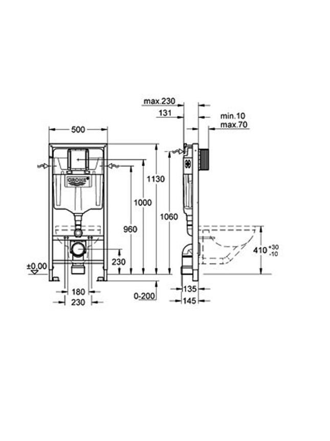 Potinkinis WC rėmas Grohe Rapid SL su tvirtinimais, 38536001 1