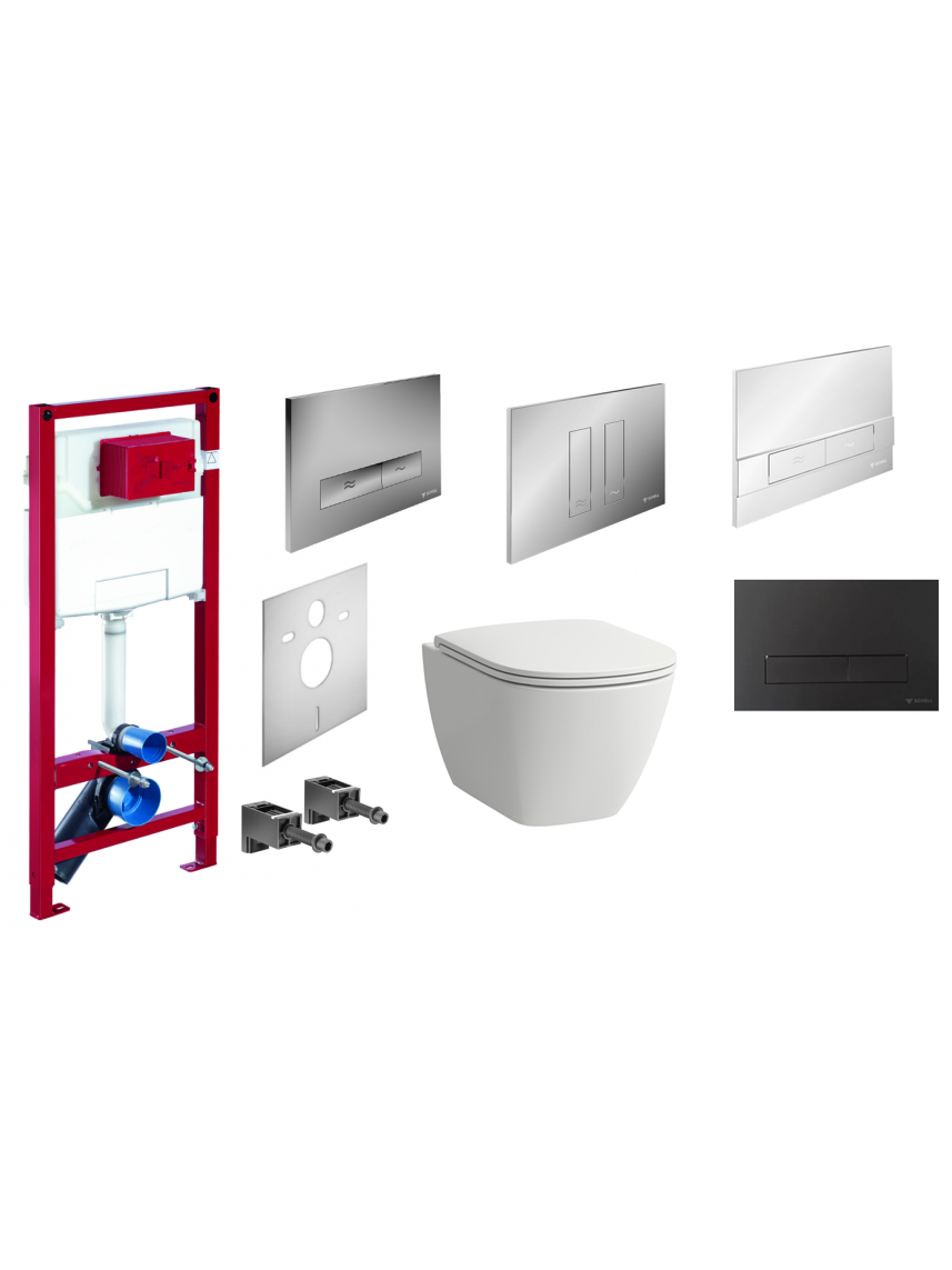 Potinkinis WC rėmas Schell Montus C120 su WC Laufen Lua Rimless Potinkinis WC rėmas Schell Montus C120 su WC Laufen Lua Rimless