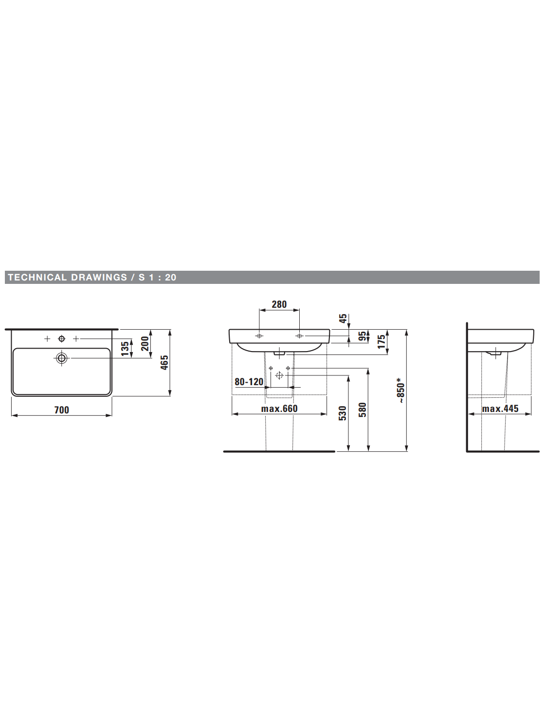 Praustuvas Laufen Pro S 70x46,5 cm 3 Praustuvas Laufen Pro S 70x46,5 cm 3