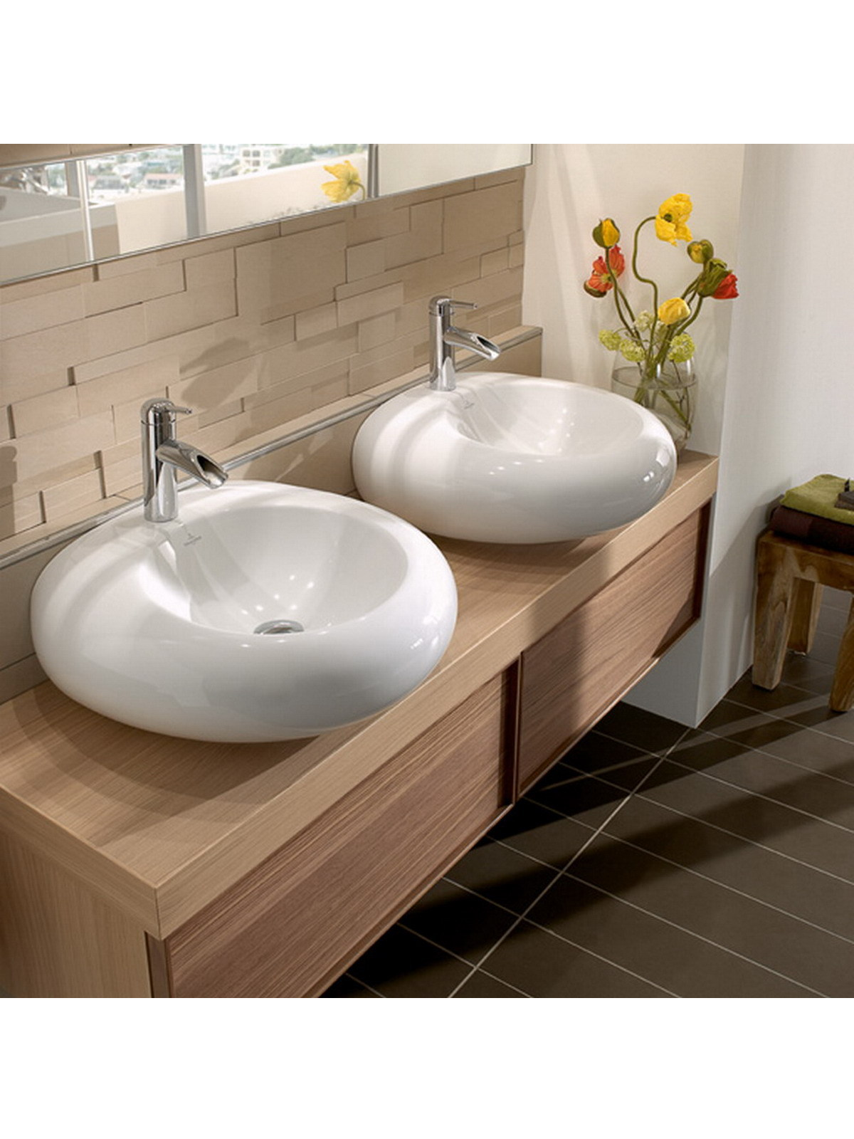 Praustuvas Villeroy & Boch Pure Stone, 60,5x54 cm 1 Praustuvas Villeroy & Boch Pure Stone, 60,5x54 cm 1