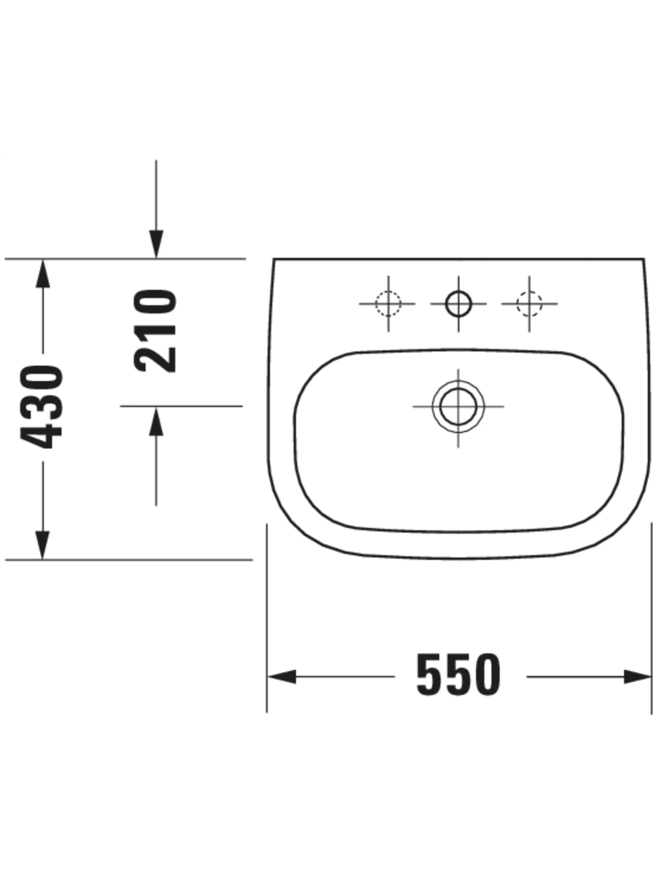 Praustuvas Duravit D-Code 55x43 cm 23105500002 4 Praustuvas Duravit D-Code 55x43 cm 23105500002 4