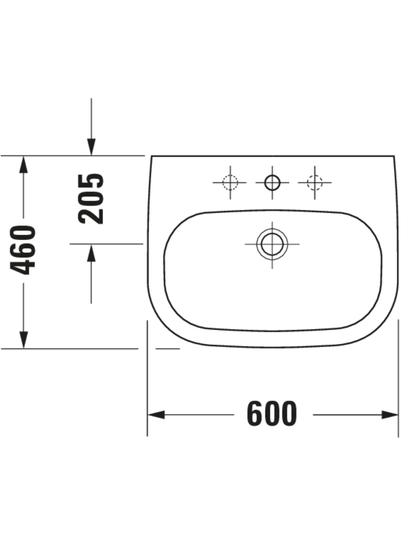 Praustuvas Duravit D-Code 60x46 cm 23106000002 9