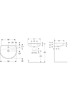 Praustuvas Ifo Inspira 15122, 57x43,5 cm Praustuvas Ifo Inspira 15122, 57x43,5 cm