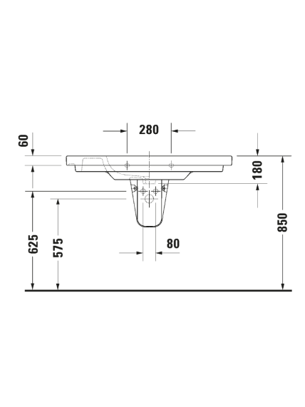Praustuvas Duravit D-Code 105x48 cm 03421000002 5 Praustuvas Duravit D-Code 105x48 cm 03421000002 5