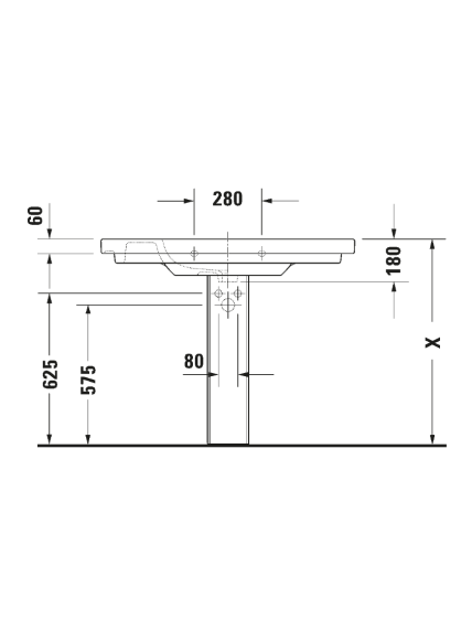 Praustuvas Duravit D-Code 105x48 cm 03421000002 6 Praustuvas Duravit D-Code 105x48 cm 03421000002 6