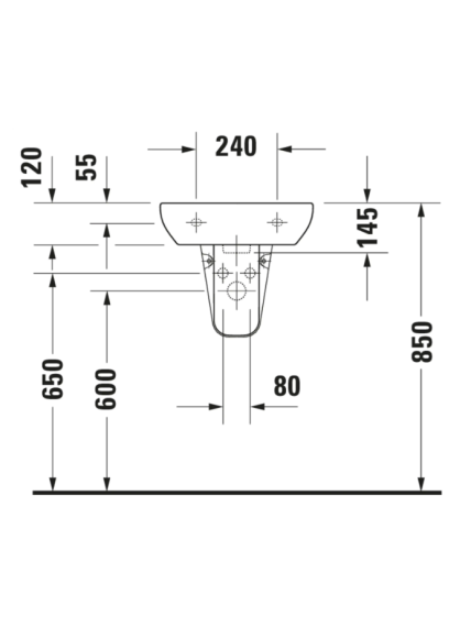 Praustuvas Duravit D-Code 45x34 cm  07054500002 7