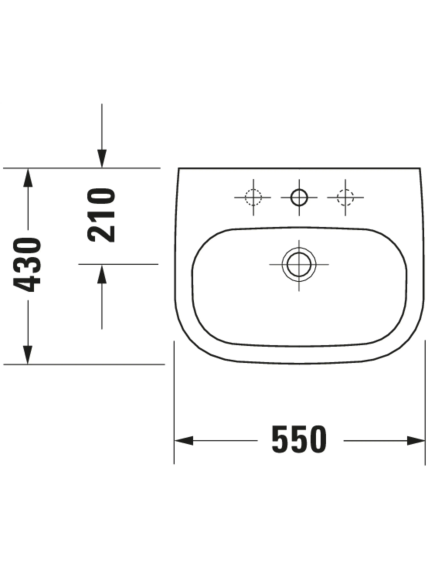 Praustuvas Duravit D-Code 55x43 cm 23105500002 4 Praustuvas Duravit D-Code 55x43 cm 23105500002 4