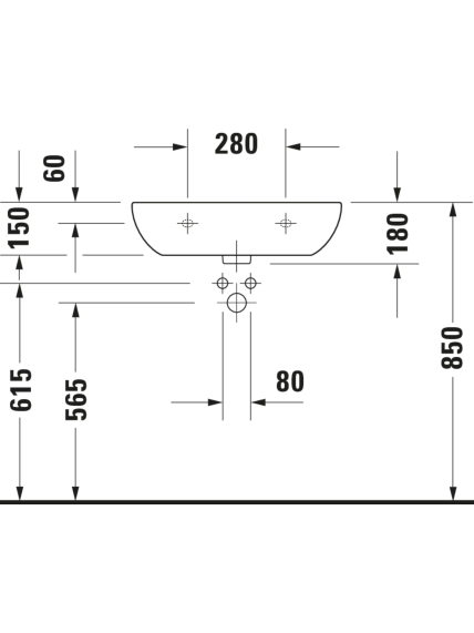 Praustuvas Duravit D-Code 60x46 cm 23106000002 8