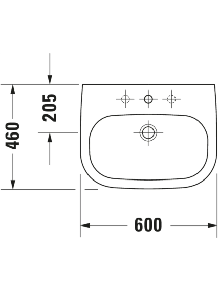 Praustuvas Duravit D-Code 60x46 cm 23106000002 9