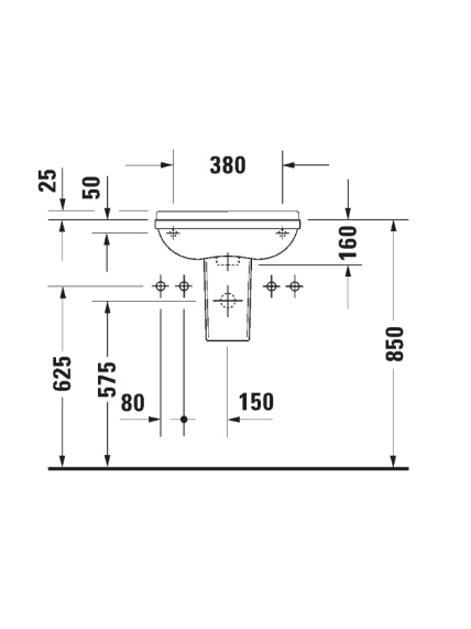 Praustuvas Duravit Starck 3 50x26 cm 0751500000 4 Praustuvas Duravit Starck 3 50x26 cm 0751500000 4