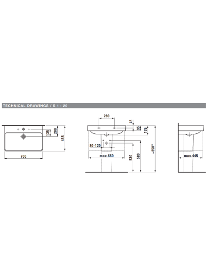 Praustuvas Laufen Pro S 70x46,5 cm 3 Praustuvas Laufen Pro S 70x46,5 cm 3
