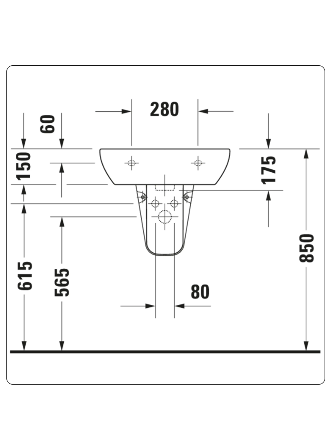 Praustuvas Duravit D-Code 55x43 cm 23105500002 5