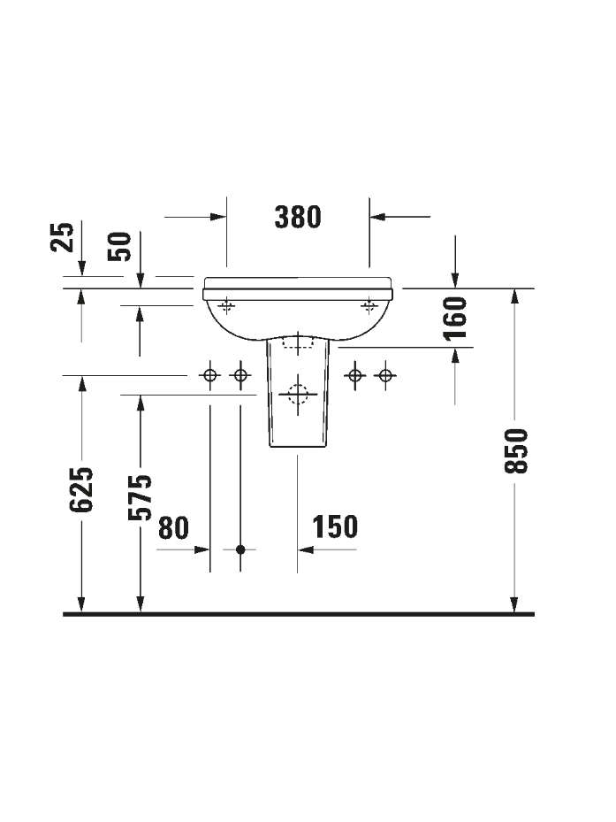 Praustuvas Duravit Starck 3 50x26 cm  0751500000 3
