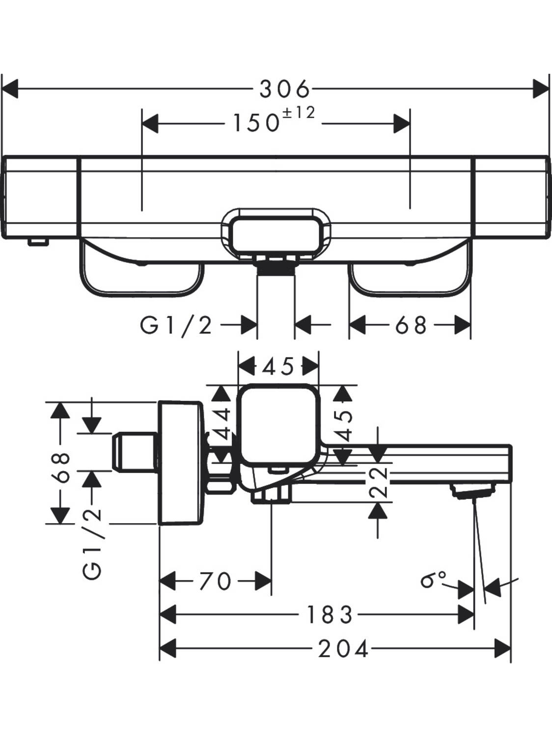 Termostatas voniai Hansgrohe Ecostat E 15774000 3 Termostatas voniai Hansgrohe Ecostat E 15774000 3